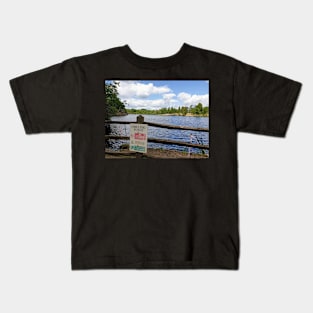 Obelisk pond at Virginia Water Kids T-Shirt